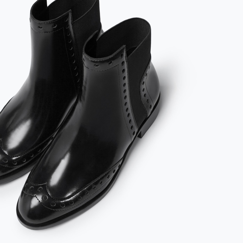 Zara perforated ankle boots
